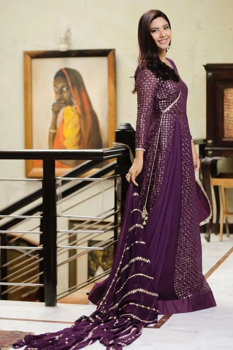 Allure by Ih - HEER - Chiffon & Silk - Plum - 4 Piece