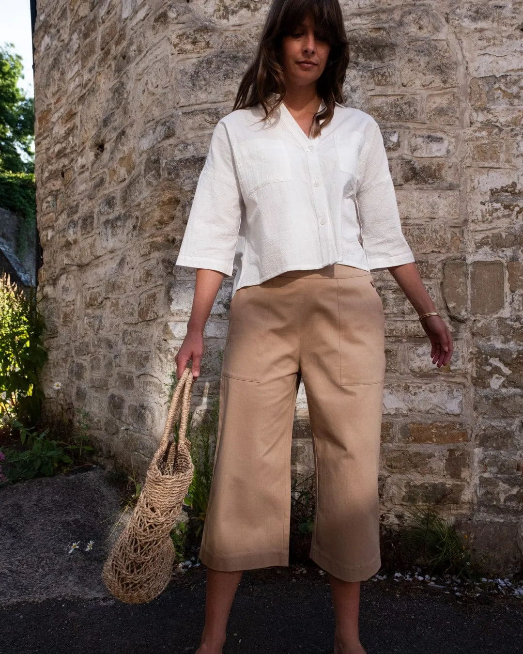 Anna Women's Organic Cotton Culottes | Sand