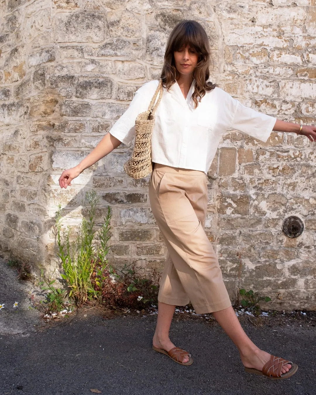 Anna Women's Organic Cotton Culottes | Sand