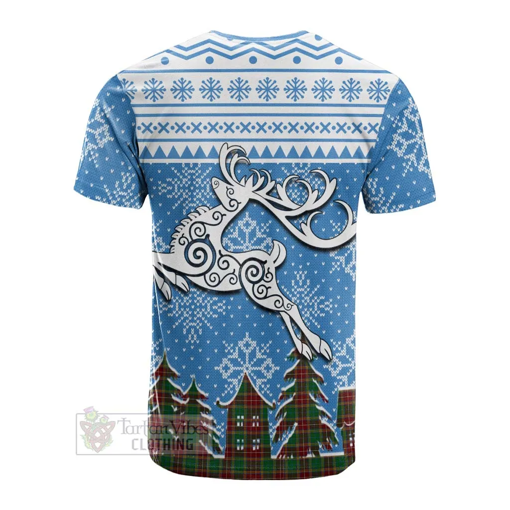 Baxter Clan Christmas Cotton T-shirt Celtic Reindeer Style