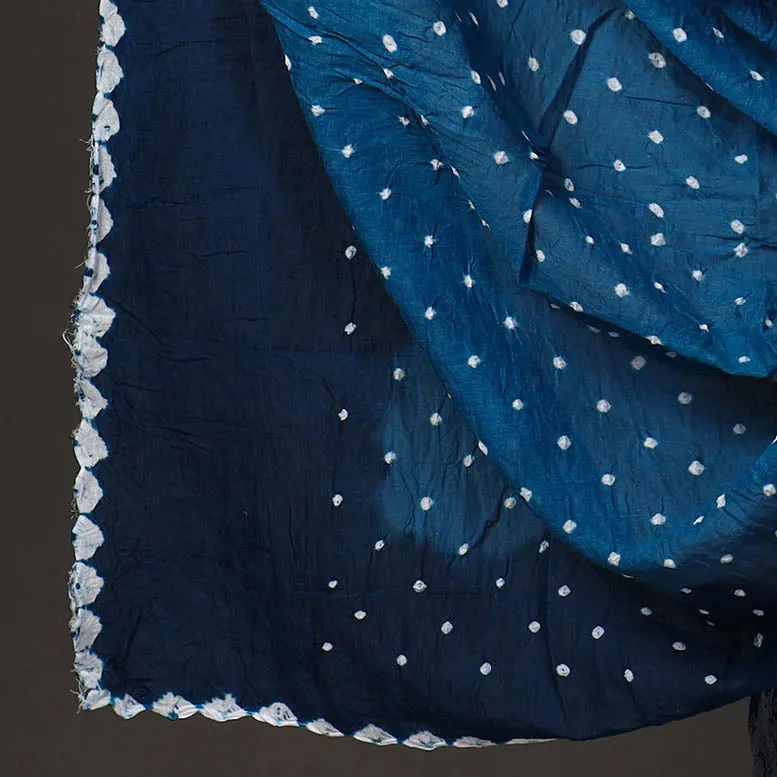 Blue - 3pc Satin Cotton Kutch Bandhani Dress Material 61