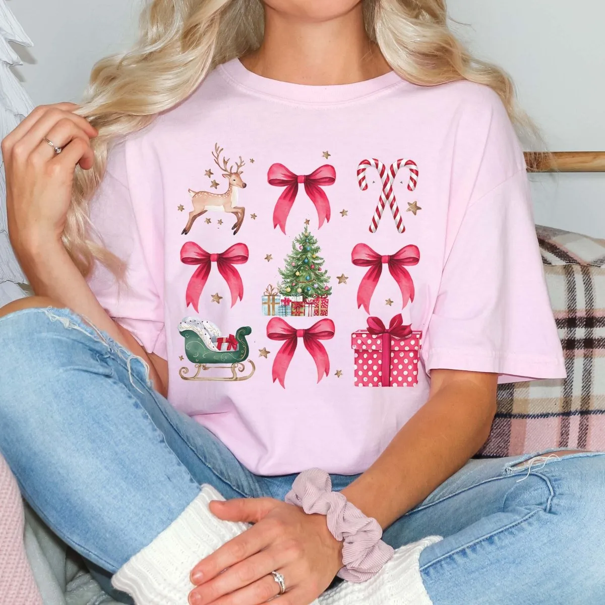 Christmas Collage Wholesale Comfort Color Graphic Tee - Fast Shipping