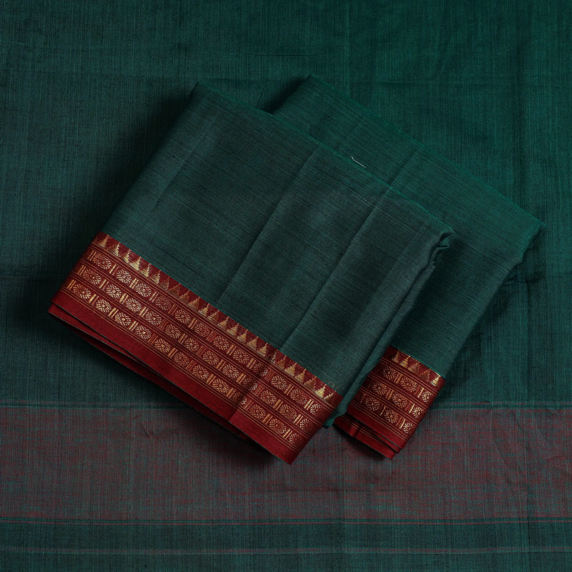 Green - 3pc Dharwad Cotton Suit Material Set 05