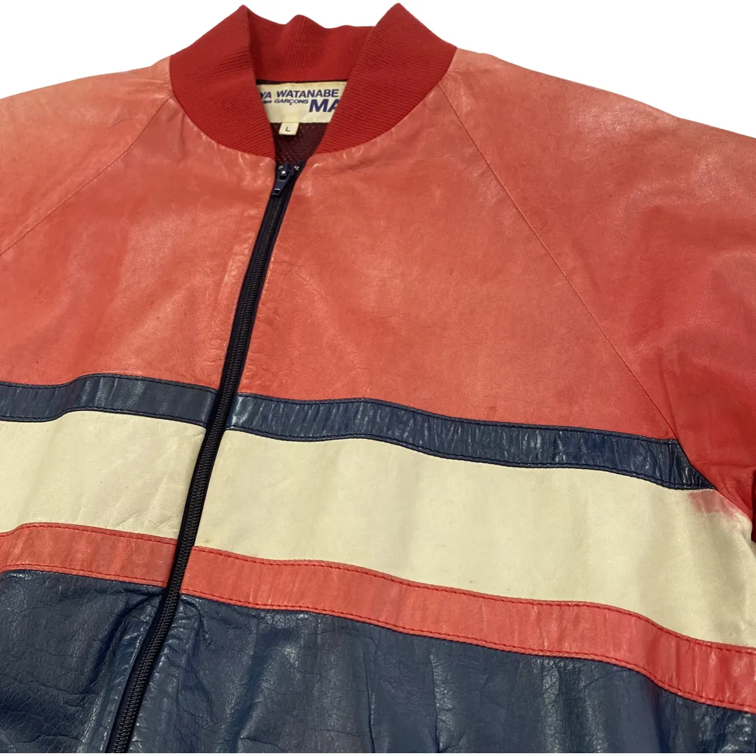 Junya Watanabe Leather Track Jacket A/W02-03 Sz Large