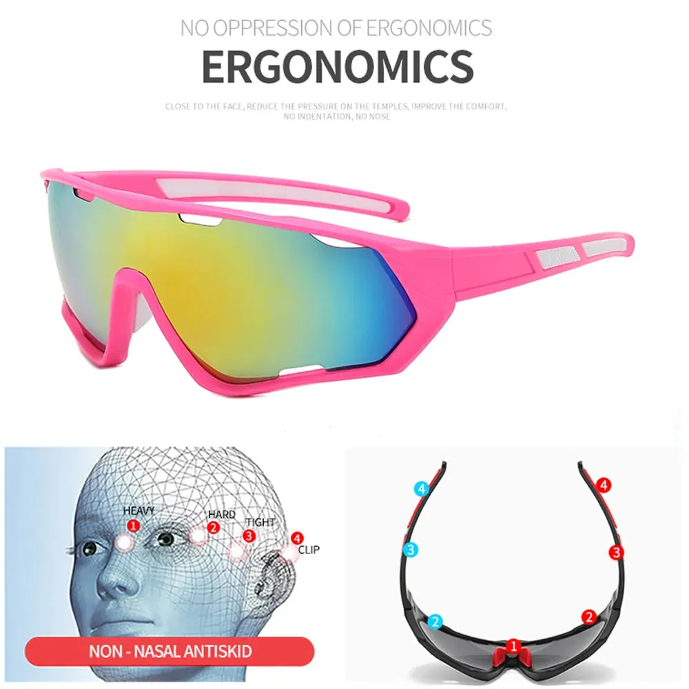 Riding Glasses Cycling Sunglasses UV400 Sports Glasses Bicycle Mountain Bike Eyewear Men's & Women’s Sunglasses Road Goggles