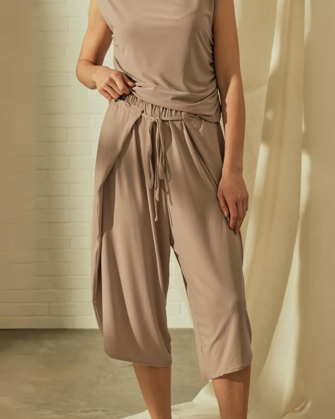 Sigrid Drawstring Waistband Jersey Culottes