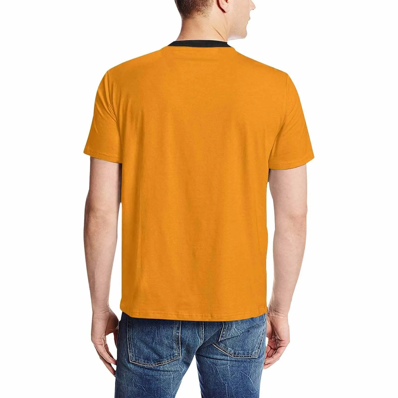 Uniquely You Mens T-Shirt /  Tangerine Orange     - Short Sleeve Casual Shirt