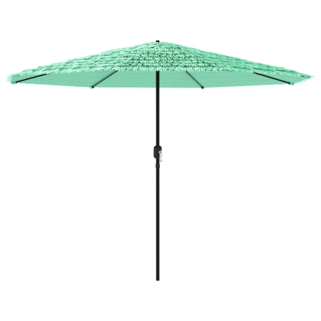vidaXL Garden Parasol with Steel Pole Green 324x324x247 cm